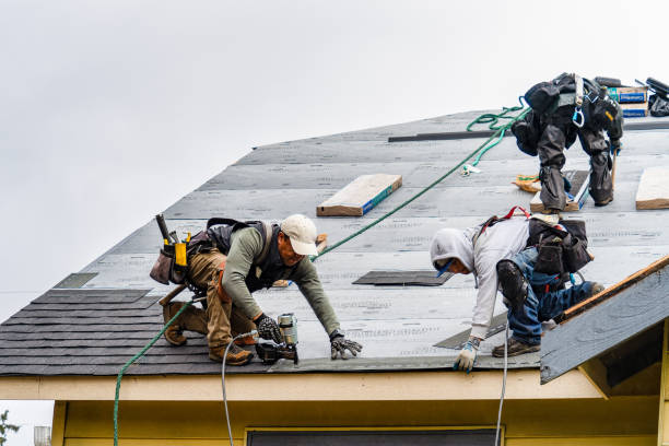 Professional Roofing technician working in Azalea, OR
